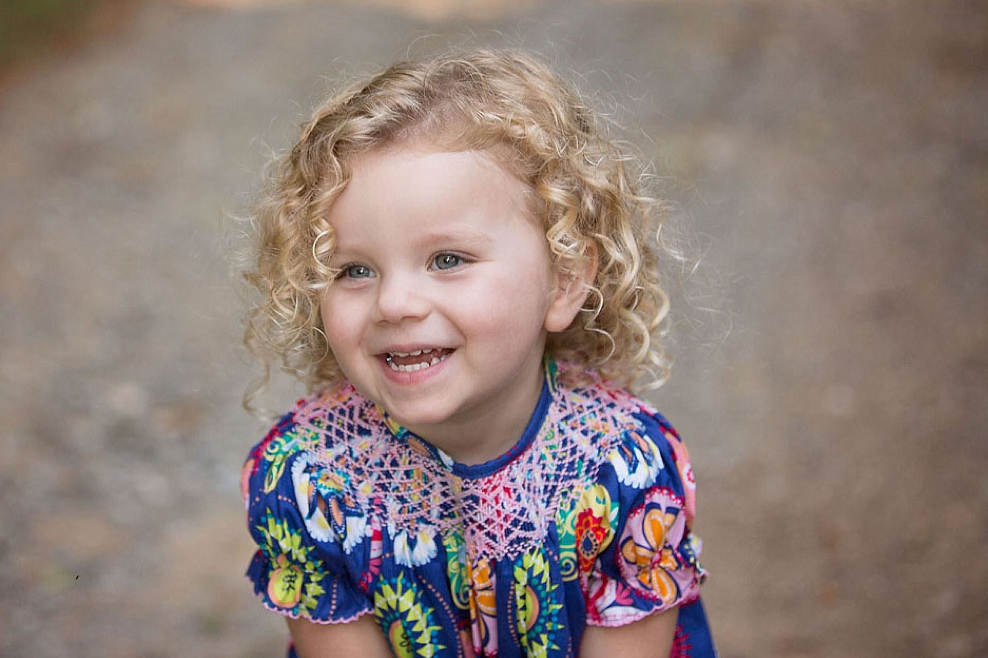 curly haired little girl