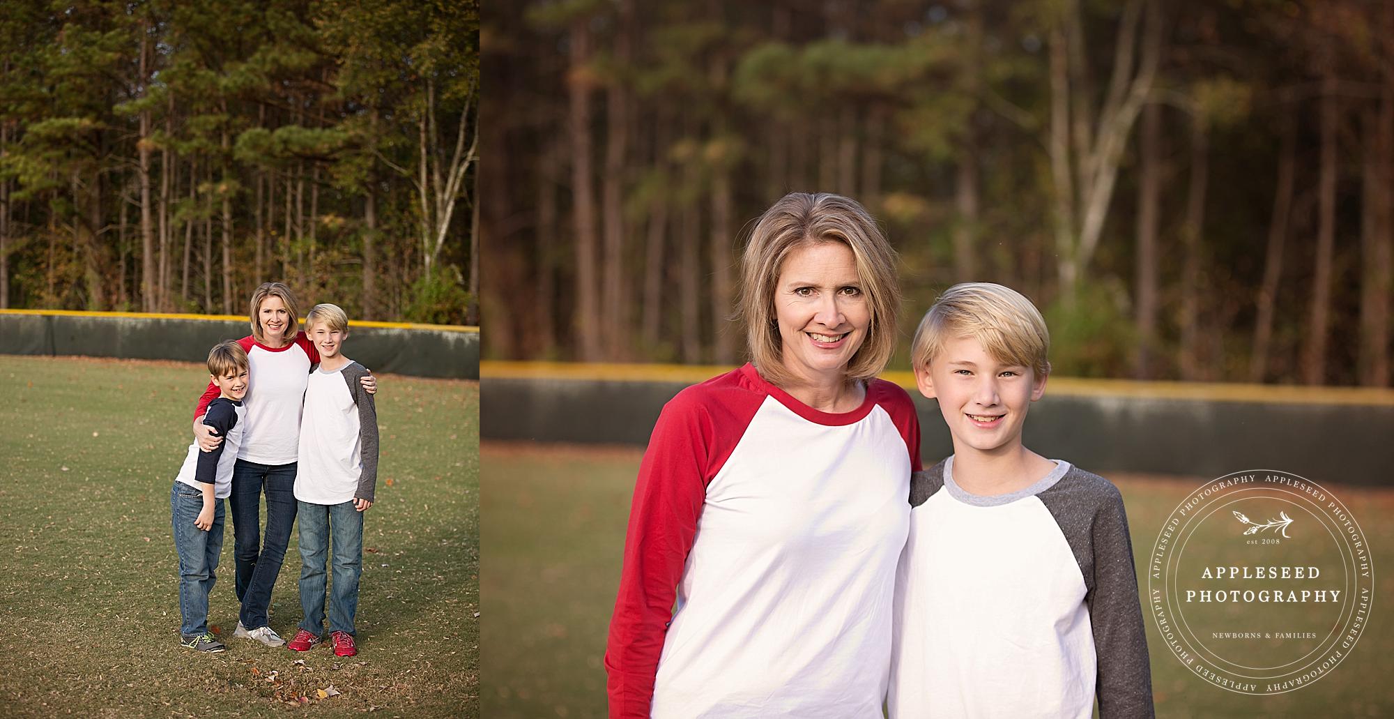 Atlanta Family Photographer | Baseball Field Session